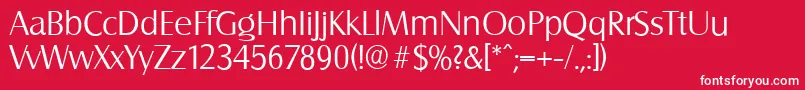 Police SalzburgserialLightRegular – polices blanches sur fond rouge