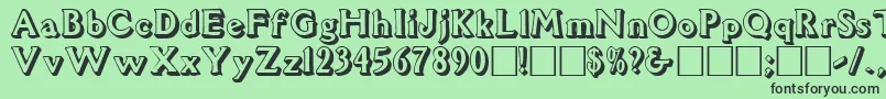 フォント3Davion – 緑の背景に黒い文字