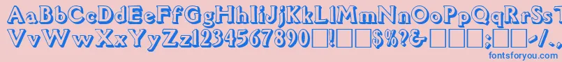 3Davion Font – Blue Fonts on Pink Background