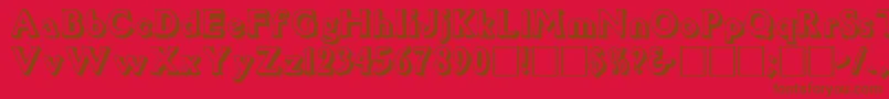 3Davion Font – Brown Fonts on Red Background