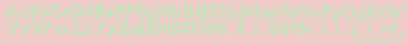 3Davion Font – Green Fonts on Pink Background