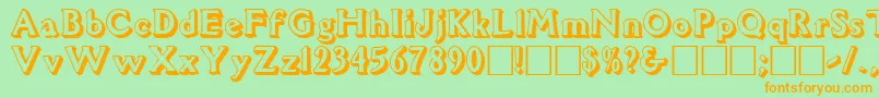 3Davion Font – Orange Fonts on Green Background