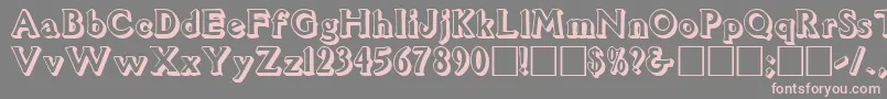 3Davion Font – Pink Fonts on Gray Background