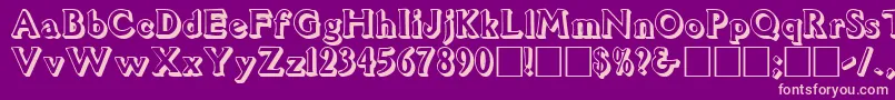 3Davion Font – Pink Fonts on Purple Background