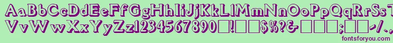 3Davion Font – Purple Fonts on Green Background