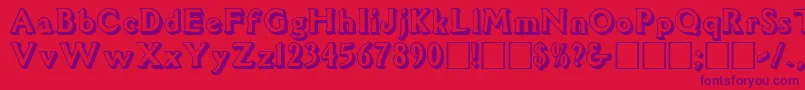 3Davion Font – Purple Fonts on Red Background