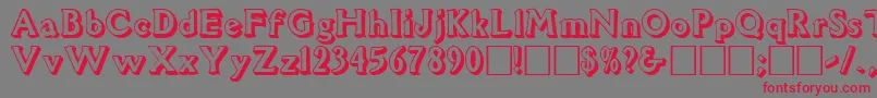 3Davion Font – Red Fonts on Gray Background