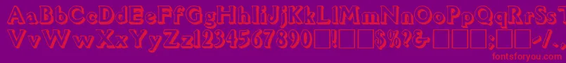 3Davion Font – Red Fonts on Purple Background