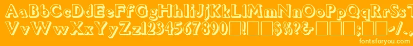 3Davion Font – Yellow Fonts on Orange Background