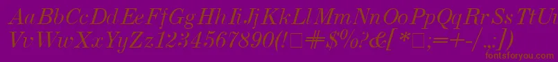 Usnewita Font – Brown Fonts on Purple Background
