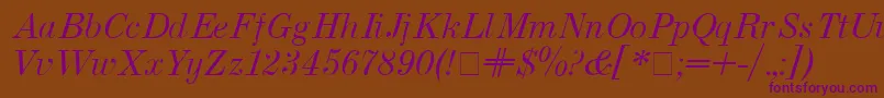 Usnewita Font – Purple Fonts on Brown Background