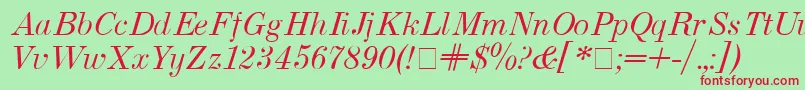 Usnewita Font – Red Fonts on Green Background