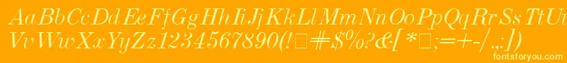 Usnewita Font – Yellow Fonts on Orange Background