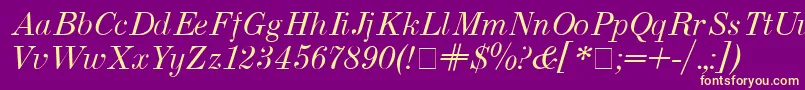 Usnewita Font – Yellow Fonts on Purple Background