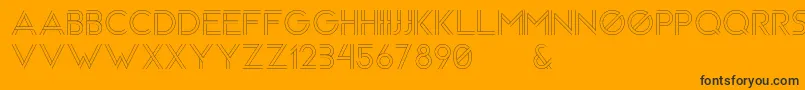 Arenq-Schriftart – Schwarze Schriften auf orangefarbenem Hintergrund
