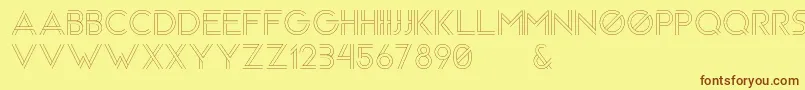 Arenq Font – Brown Fonts on Yellow Background