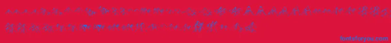 HillCountry Font – Blue Fonts on Red Background