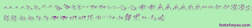 HillCountry Font – Purple Fonts on Green Background