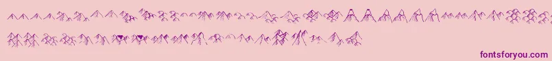 HillCountry-Schriftart – Violette Schriften auf rosa Hintergrund