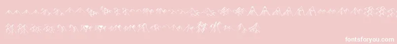 HillCountry-Schriftart – Weiße Schriften auf rosa Hintergrund