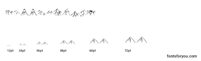 HillCountry Font Sizes