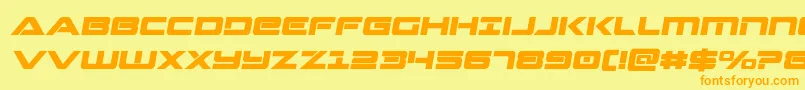 Strikelordsemital Font – Orange Fonts on Yellow Background