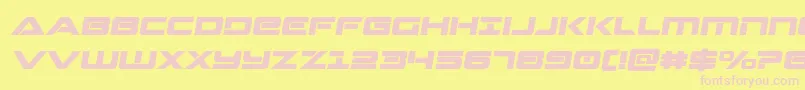 Strikelordsemital-fontti – vaaleanpunaiset fontit keltaisella taustalla