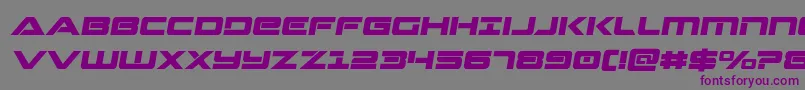 フォントStrikelordsemital – 紫色のフォント、灰色の背景