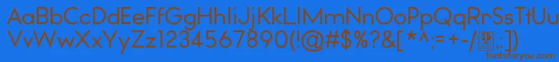 WatchwordRegularDemo Font – Brown Fonts on Blue Background