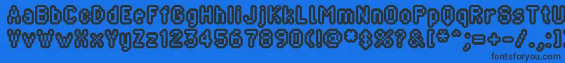 Bliprg Font – Black Fonts on Blue Background