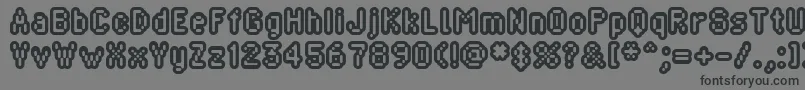 フォントBliprg – 黒い文字の灰色の背景