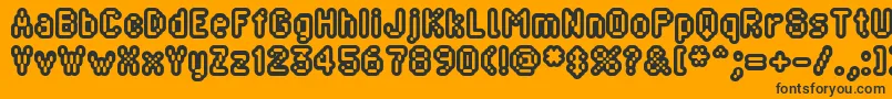 Bliprg Font – Black Fonts on Orange Background