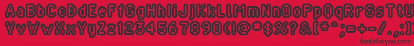 Bliprg Font – Black Fonts on Red Background