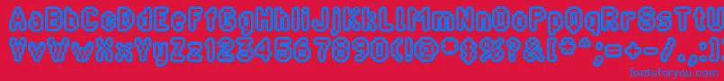 Bliprg Font – Blue Fonts on Red Background
