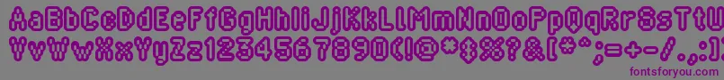 Bliprg-fontti – violetit fontit harmaalla taustalla