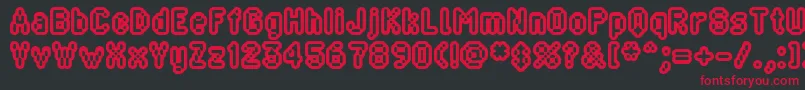 Bliprg Font – Red Fonts on Black Background