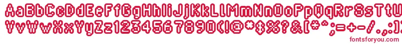 Bliprg Font – Red Fonts on White Background