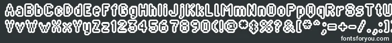 フォントBliprg – 黒い背景に白い文字