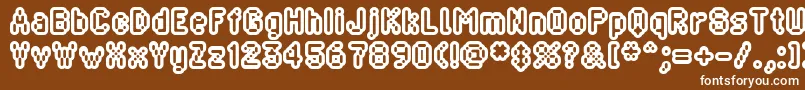 Bliprg Font – White Fonts on Brown Background