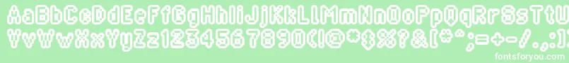 Bliprg Font – White Fonts on Green Background