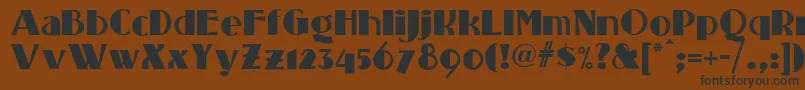 Standing Font – Black Fonts on Brown Background