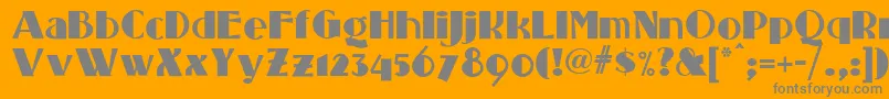 フォントStanding – オレンジの背景に灰色の文字