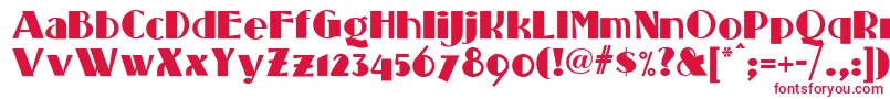Standing-fontti – punaiset fontit valkoisella taustalla