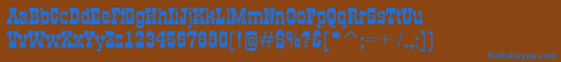 AGildiaexp Font – Blue Fonts on Brown Background