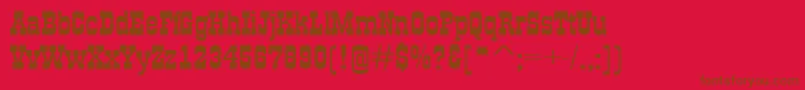 AGildiaexp Font – Brown Fonts on Red Background