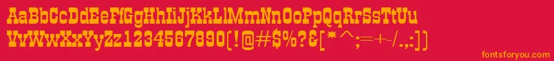 AGildiaexp Font – Orange Fonts on Red Background