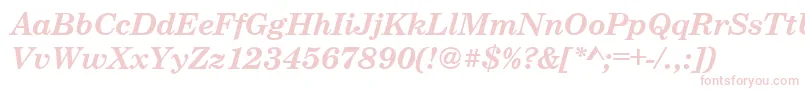 CenturyschteeBoldItalic-fontti – vaaleanpunaiset fontit valkoisella taustalla