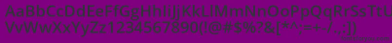 フォントOpensans Semibold – 紫の背景に黒い文字