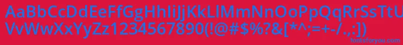 Opensans Semibold Font – Blue Fonts on Red Background