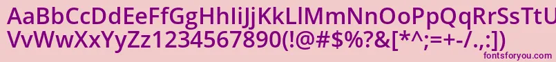 Шрифт Opensans Semibold – фиолетовые шрифты на розовом фоне